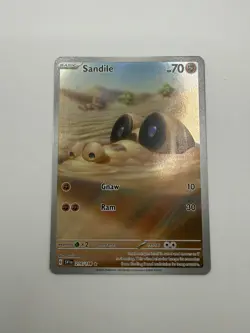 Pokemon Sandile 216/198 Scarlet & Violet Illustration Rare Holo NM - Image 1