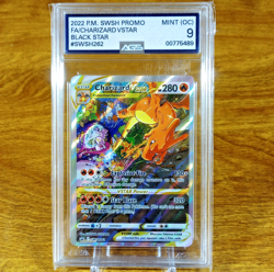 Pokemon SWSH Black Star Promo Charizard VSTAR SWSH262 AGS Mint 9 OC FA 2022 - Image 1