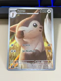 Pokemon TCG Furret 168/159 Journey Together Illustration Rare Holo Card NM - Image 1