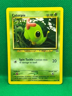 Pokemon Tcg Caterpie 53/75 Neo Discovery Non Holo - Image 1