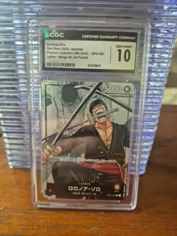 2022 One Piece Premium Card 25th Roronoa Zoro Promos Manga #OP01-001 CGC 10 - Image 1