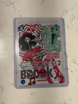 One Piece Card Game Round 1 Brook English Promo Card OP11-056 - Image 1