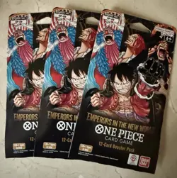One Piece OP-09 Emperors In The New World 12-Card Sleeved Booster Pack Lot of 3! - Image 1