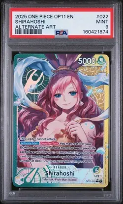2025 One Piece Shirahoshi Leader Alternative Art #OP11-022 PSA 9 - Image 1