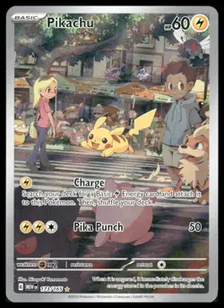 Pikachu 173/165 Sv: Scarlet & Violet 151 Illustration Rare Holo Card - Image 1