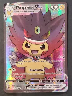 M Gengar Pikachu VCOS 026/055 (Non-TCG) ✰FAN ART CARD✰ Cosplay Holo, Pokemon •NM - Image 1