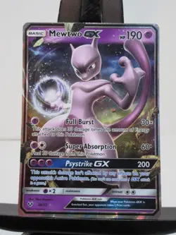 Pokemon Mewtwo GX Shining Legends Ultra Rare Full Art Holo Card 39/73 190HP - Image 1