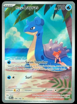 Misty's Lapras 194/ 182 NM/M Destined Rivals Pokemon Card - Image 1