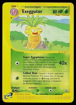 Pokemon Card - Exeggutor Aquapolis 12/147 Rare - Image 1