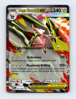 NM Mega Excadrill ex 065/084 Pitch Black Double Rare Pokemon Card - Image 1