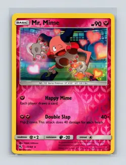 NM Mr. Mime 43/68 Hidden Fates Reverse Rare Pokemon Card - Image 1