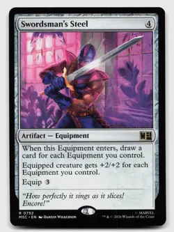 Swordsman's Steel 752 Commander: Marvel Super Heroes Magic: The Gathering NM - Image 1