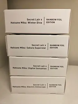 Hatsune Miku - Secret Lair - Full Set of 4 Rainbow Foil Japanese -All New Sealed - Image 1
