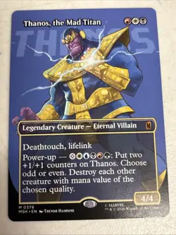 Wizards of the Coast MTG Marvel Thanos, the Mad Titan Marvel 0376 Mythic EN BB - Image 1