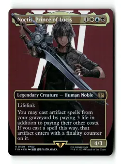 Noctis, Prince of Lucis (Borderless) FINAL FANTASY Rare 401 Foil Magic - Image 1