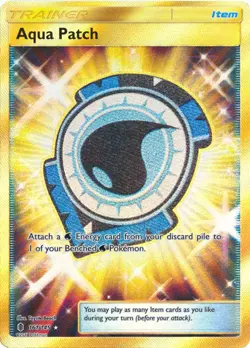 NM-Mint Aqua Patch - 161/145 - Secret Rare Pokemon Guardians Rising - Image 1