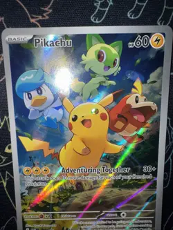 Pikachu 027 Sv: Scarlet & Violet 2023 Holo Pokemon TCG Promo Card English - Image 3