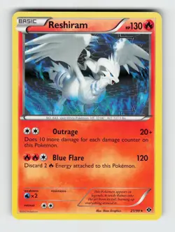 Reshiram 21/99 Rare Next Destinies Pokemon 2012 Near Mint - Image 1