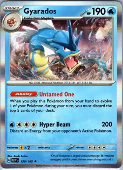 Gyarados 130/165 Rare 151 Pokemon Holo Near Mint - Image 1