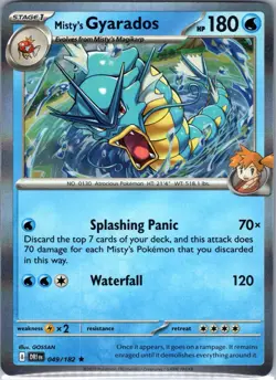 Misty's Gyarados 049/182 Rare Destined Rivals Pokemon Reverse Holo Near Mint - Image 1