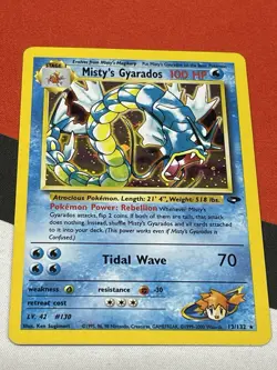 Pokemon 2000 Misty's Gyarados 13/132 Holo Rare - Gym Challenge Unlimited (LP) - Image 3