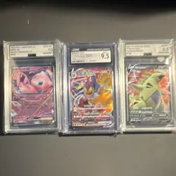 3x Japanese Pokemon TCG Mew ex & Tyranitar ex Holo Full Art 205/190 2023 - Image 1