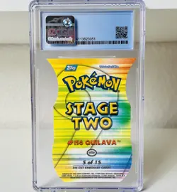 POP 1-2001 Pokemon Topps Quilava Johto Series 1 Die Cut Embosed 5 of 15 CGC 10 - Image 2