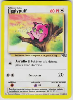 Jigglypuff 54/64 Common Jungle Pokemon Unlimited Near Mint [Spanish] - Image 1