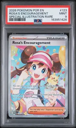 Pokemon Rosa’s Encouragement 123/088 Illustration Rare Perfect Order PSA 9 - Image 1