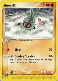 POKEMON Anorith - #28/100 Normal Sandstorm NM - Image 1