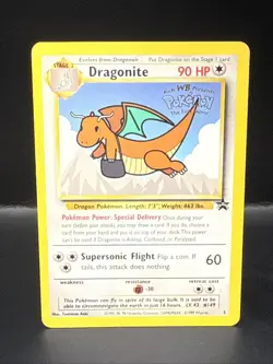 Pokemon TCG Dragonite #5 Black Star Promo, WB the First Movie, Stamped Card A - Image 2
