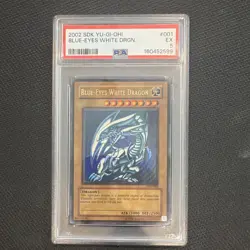Konami Blue-Eyes White Dragon SDK-001 Starter Deck Kaiba Rare Eng PSA 5 - Image 1