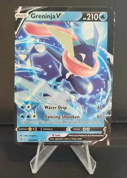 Pokemon: Fusion Strike - Greninja V 073/264 Full Art - Twisted Miscut Error Card - Image 1