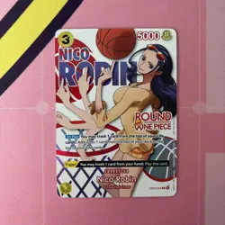 One Piece x Round 1 ENGLISH Promo Card - Nico Robin EB03-054 - Image 1