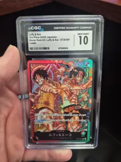 One Piece CGC 10 GEM MINT Luffy & Ace L 2026 ST30-001 ST30 Japanese - Image 1