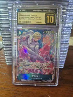 One Piece A Fist of Divine Speed (OP11) - Sanji SR Alt Art CGC PRISTINE 10 JPN - Image 1