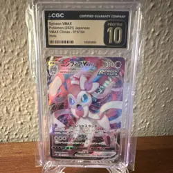 Sylveon VMAX CGC 10 S6a Eevee Heroes 041/069 Triple Rare Holo Japanese - Image 1