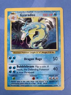 Gyarados - 6/102 - Holo Rare - Base Set - Pokemon Card - MP - Image 1