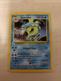 1999 Pokemon Gyarados 6/102 Holo Rare Base Set WOTC Vintage LP/MP - Image 1
