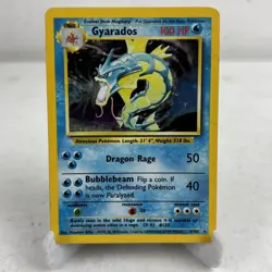 Gyarados 6/102 Base Set Pokemon Card Holo Rare MP - Image 1