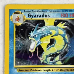 Gyarados 6/102 Base Set Pokemon Card Holo Rare MP - Image 4