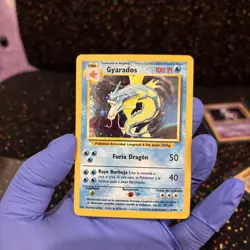 1999 Pokemon Base Set Spanish Gyarados 6/102 Holo Rare WOTC Vintage LP/MP - Image 3