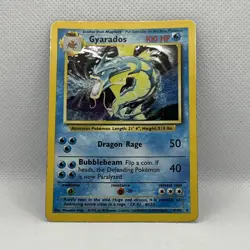 Pokemon Gyarados Holo Rare Card Base Set 6/102 MP/HP Condition - Image 1