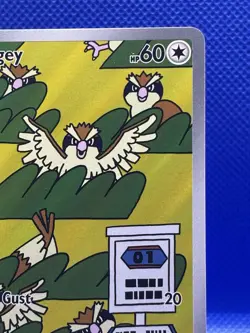 Pokemon TCG Pidgey Illustration Rare Card 207/197 Sv03: Obsidian Flames - Image 3