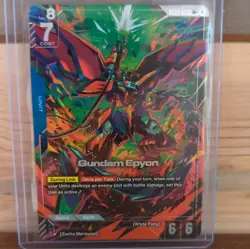 Bandai Namco Gundam Card Game Gundam Epyon GD02-002 LR+ Holo Alt Art - Image 1