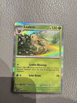 005/131 Leafeon Holo/Shiny Foil Pokemon Prismatic Evolutions Single Card - Image 1
