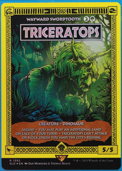 Triceratops | Wayward Swordtooth (Secret Lair Promo) FOIL MINT MTG CARD (503472) - Image 1