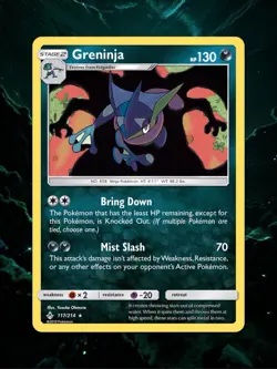 Greninja 117/214 Unbroken Bonds Reverse Holo Pokemon Card Charizard Shadow - Image 1