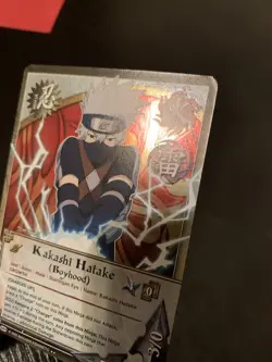 Naruto Cards Kakashi Hatake Boyhood Charged Up! RARE Foil 1291 1st Edition CCG - Image 2