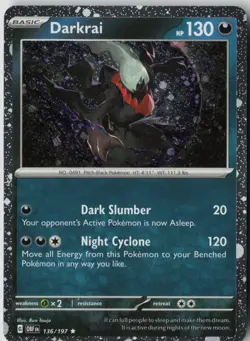 Darkrai (Cosmos Holo) 136/197 Rare Miscellaneous Cards & Products NM - Image 1